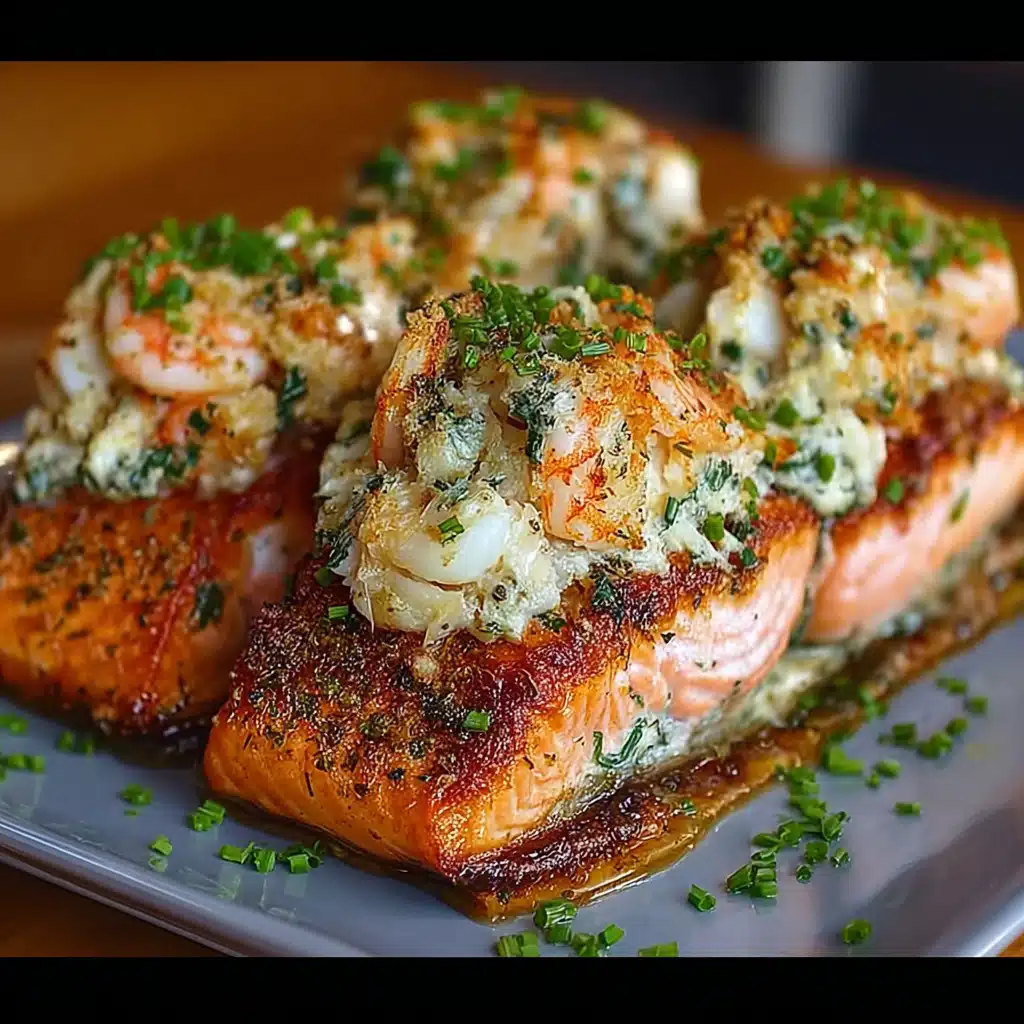 crab and shrimp stuffed salmon​