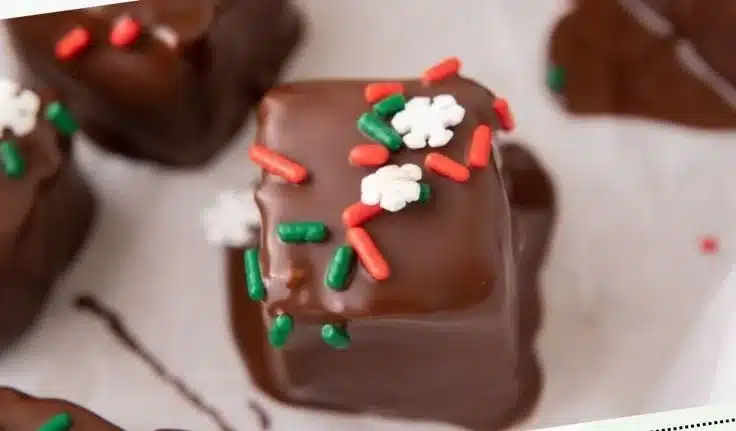 Three delicious Cool Whip Candies resembling 3 Musketeers bars