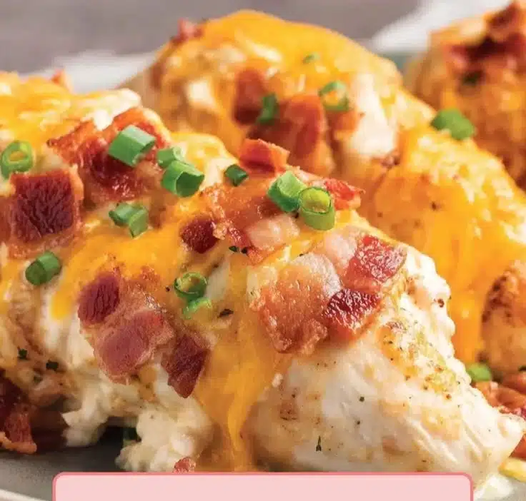 Creamy ranch chicken dish served on a plate with herbs and spices