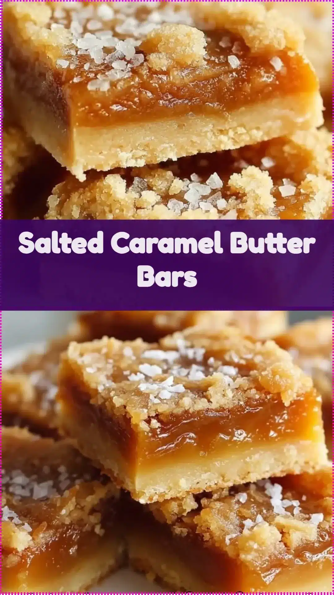 Delicious salted caramel butter bars topped with a rich caramel drizzle