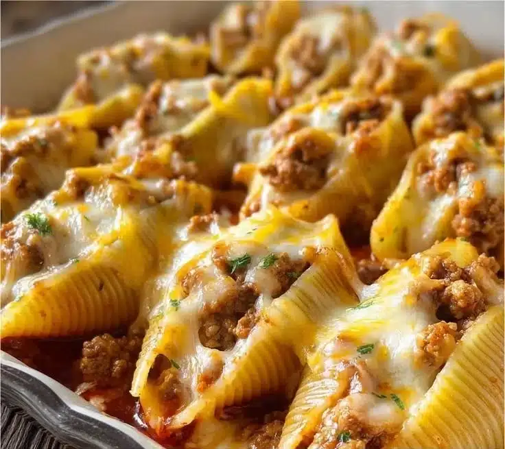 Cheesy Taco Stuffed Pasta Shells